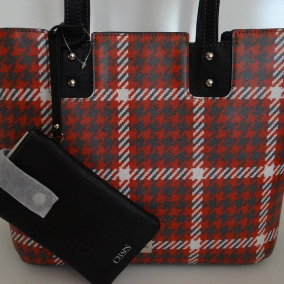 Chaps By Ralph Lauren Red Bag Tote NWT - Picture 2 of 7